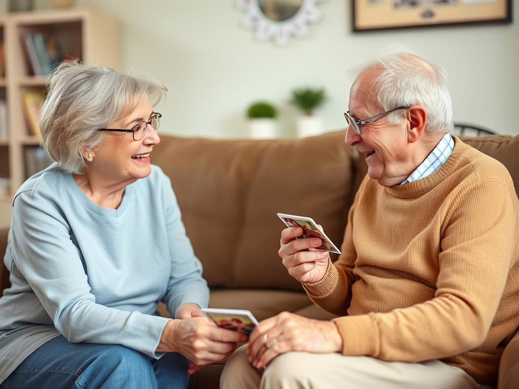 Caregiver and senior enjoying conversation as part of Elder Home Care Prosper TX companionship services Caregiver and senior enjoying conversation as part of Elder Home Care Prosper TX companionship services