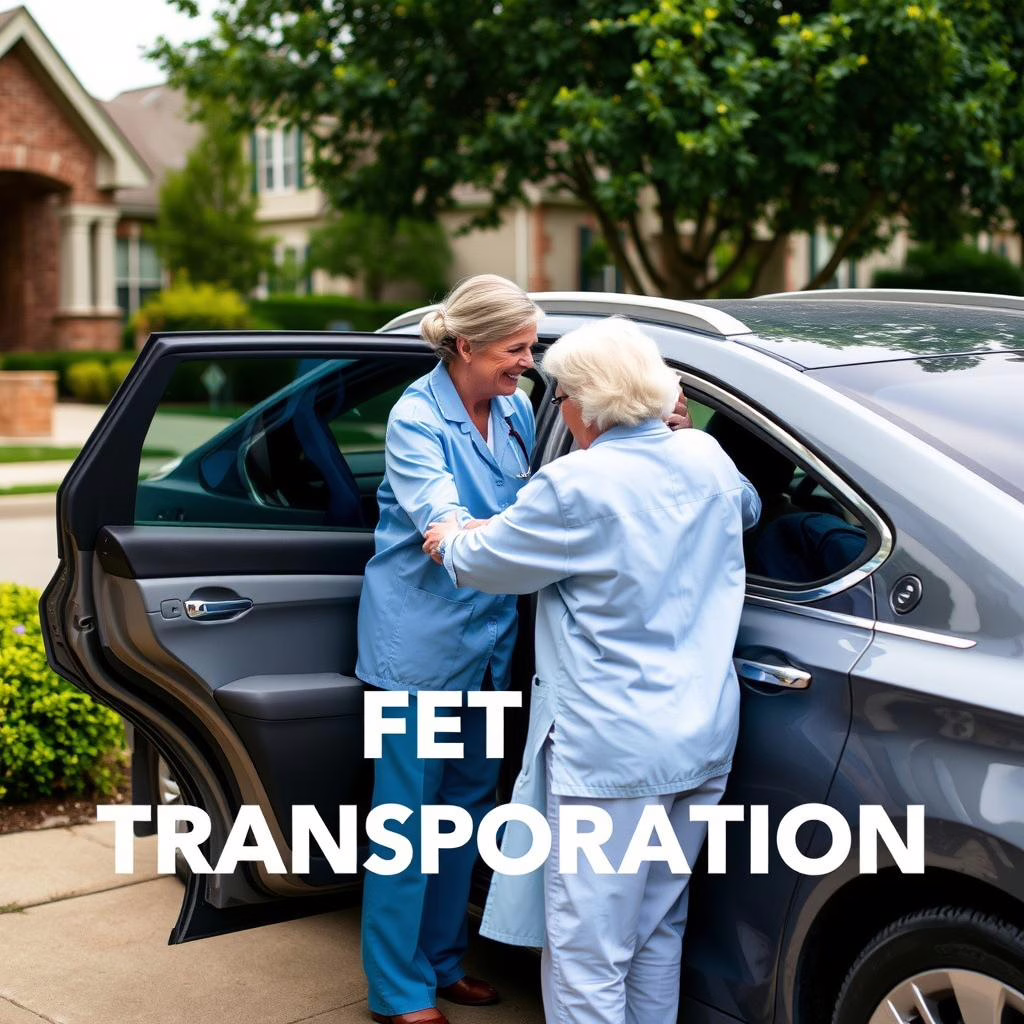 Caregiver helping senior with transportation in McKinney TX Caregiver helping senior with transportation in McKinney TX