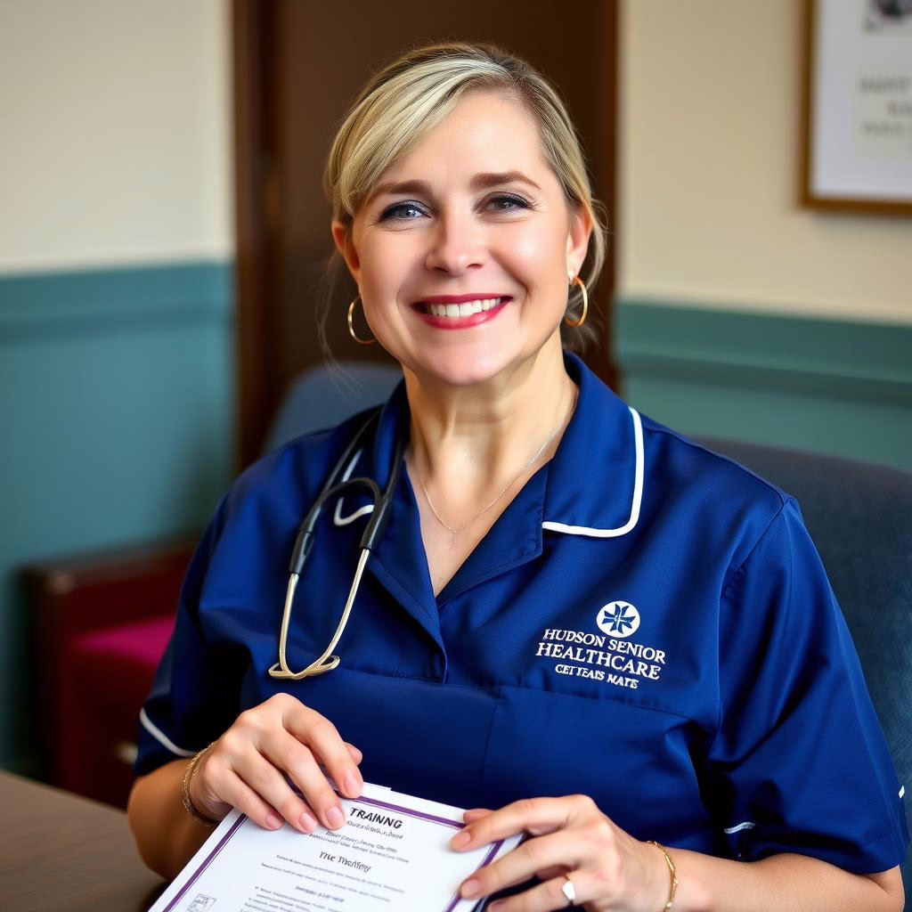 Professionally trained caregiver from Hudson Senior Healthcare in The Colony TX